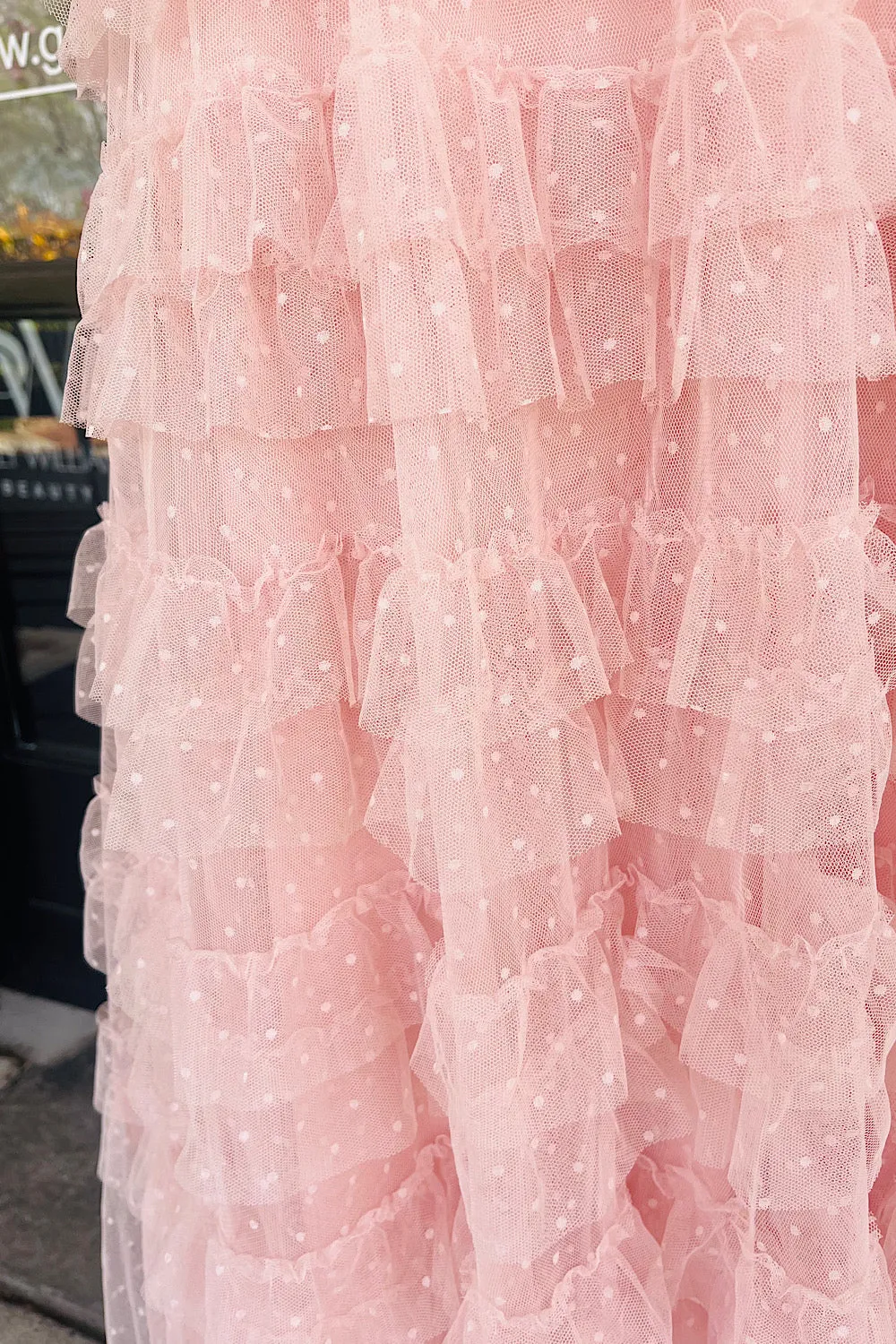 ABIGAIL TULLE DRESS BLUSH