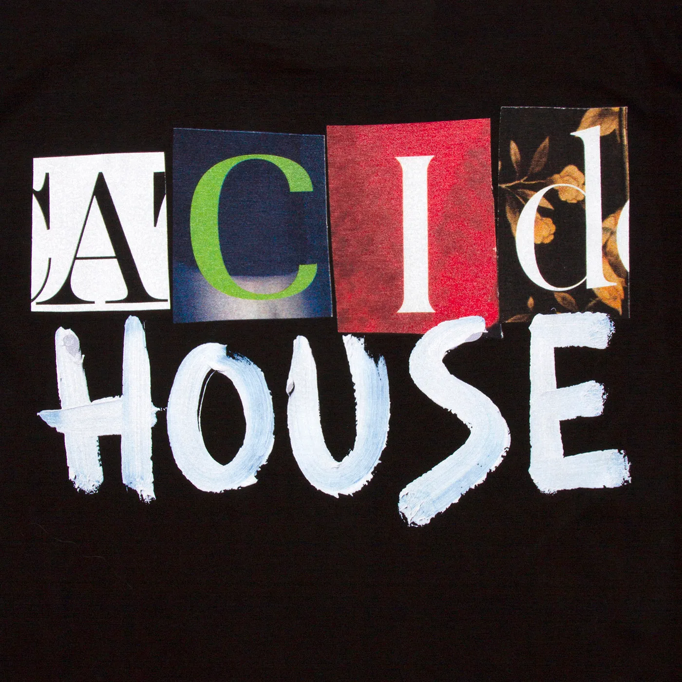 Acid House Cut Panorama Front Print - Tshirt - Black