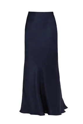 ADELE NIGHT BLUE MIDI SKIRT