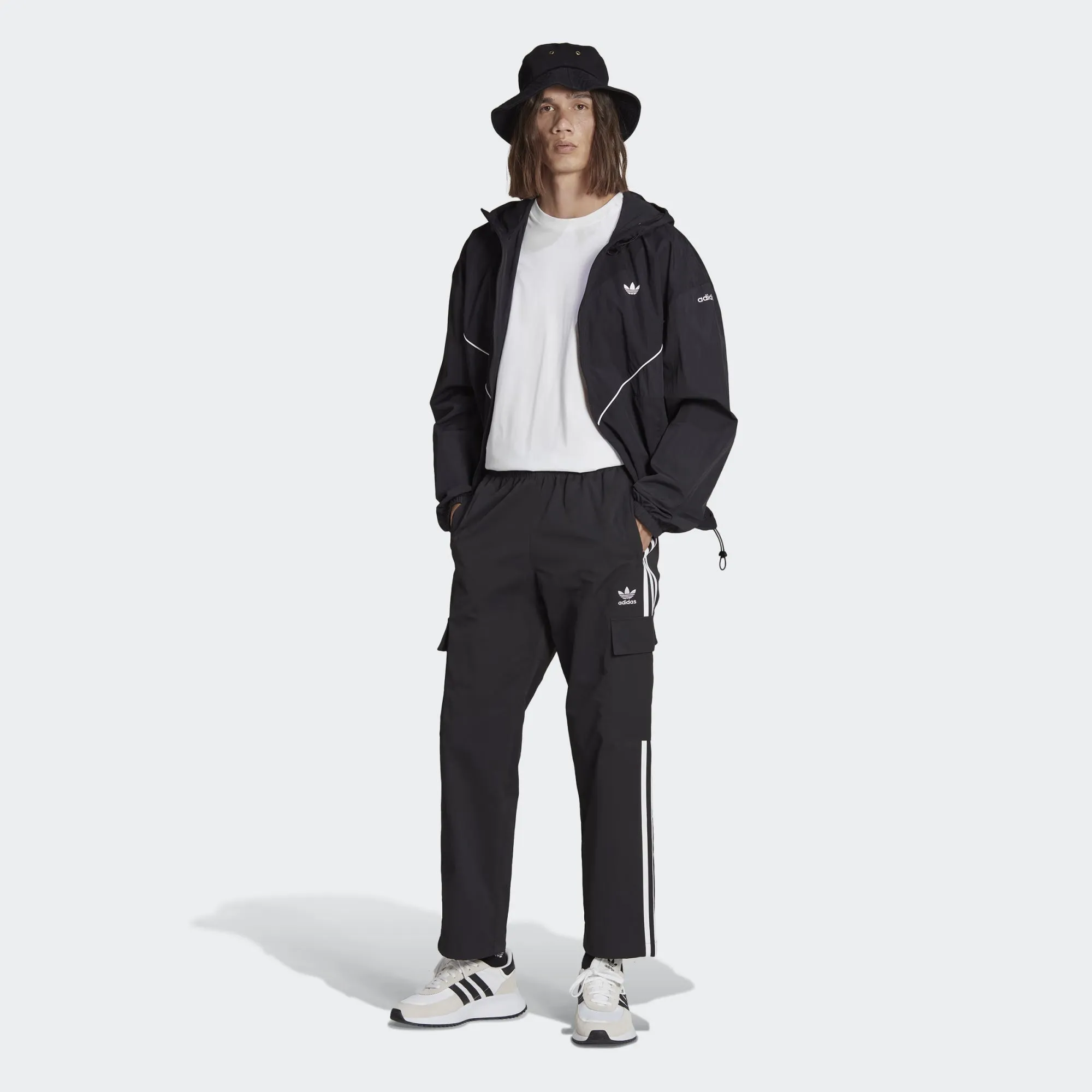 Adidas Originals | ADICOLOR CLASSICS 3-STRIPES CARGO PANTS  { BLACK