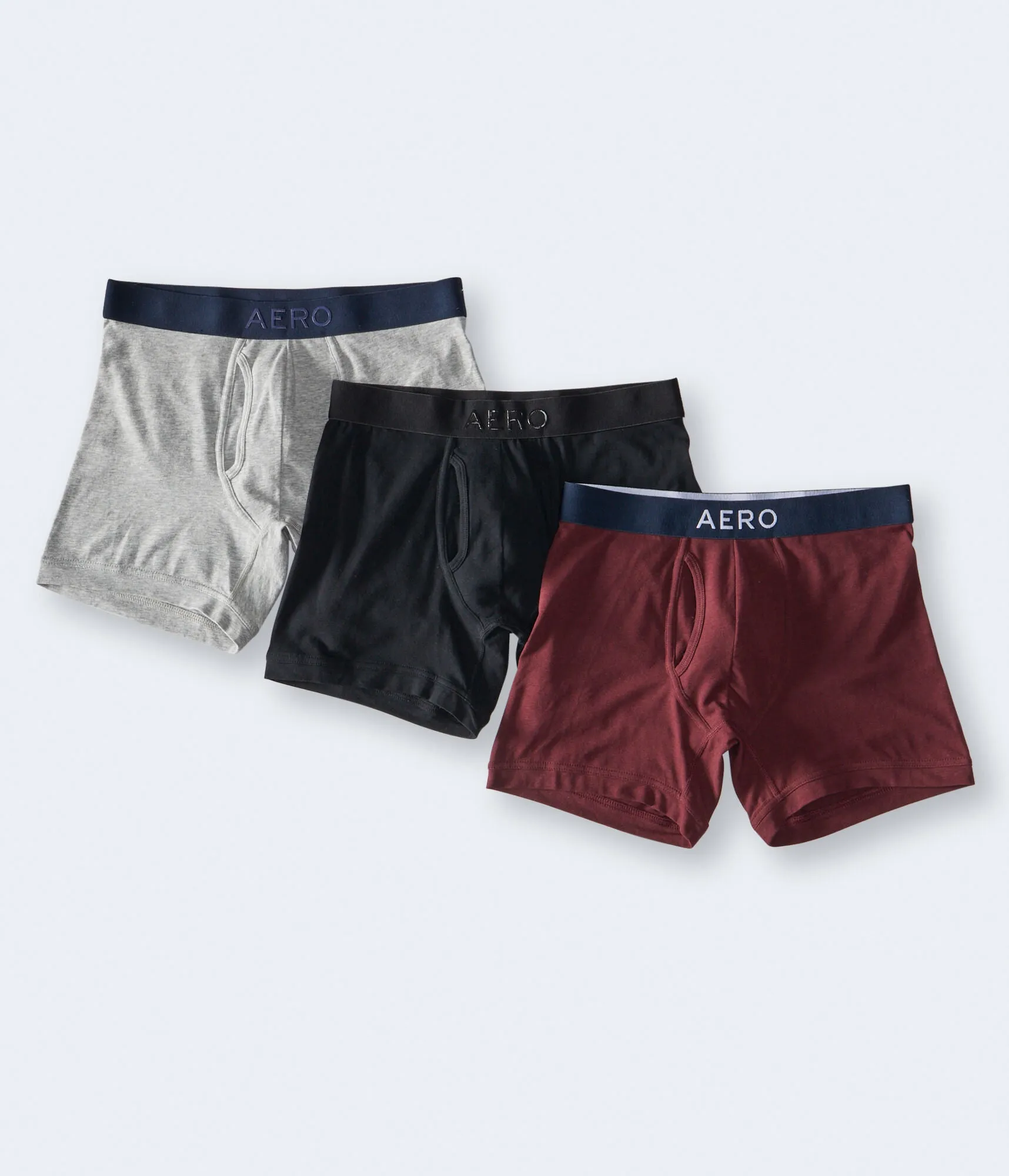 Aeropostale Mens' Knit Boxer Brief 3-Pack - -colored - Size S - Cotton - Teen Fashion & Clothing Multi