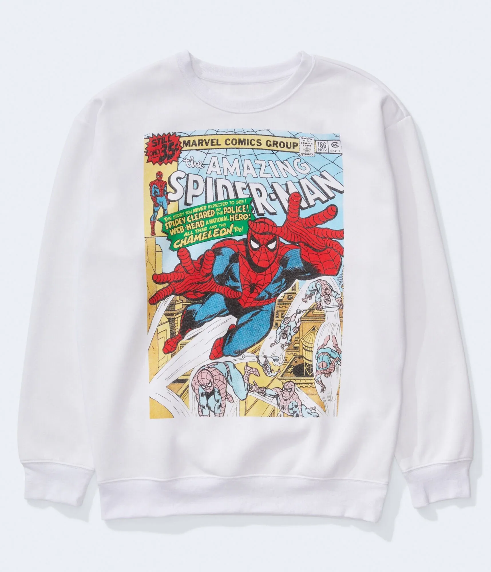 Aeropostale Mens' The Amazing Spider-Man Crew Sweatshirt -  - Size XXL - Cotton - Teen Fashion & Clothing White