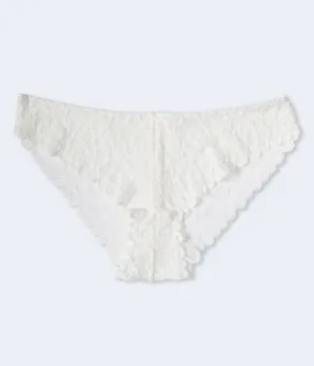 Aeropostale Womens' Floral Lace Cheeky - - Size XL - Nylon - Teen Fashion & Clothing Cream