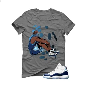 Air Jordan 11 (Midnight Navy) Grey T (MELTDOWN)