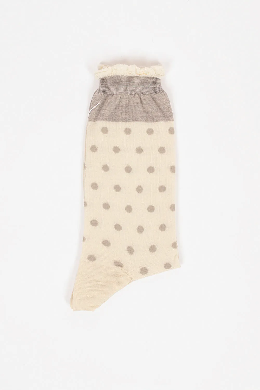 AM-62A Polka Dot Socks Ivory