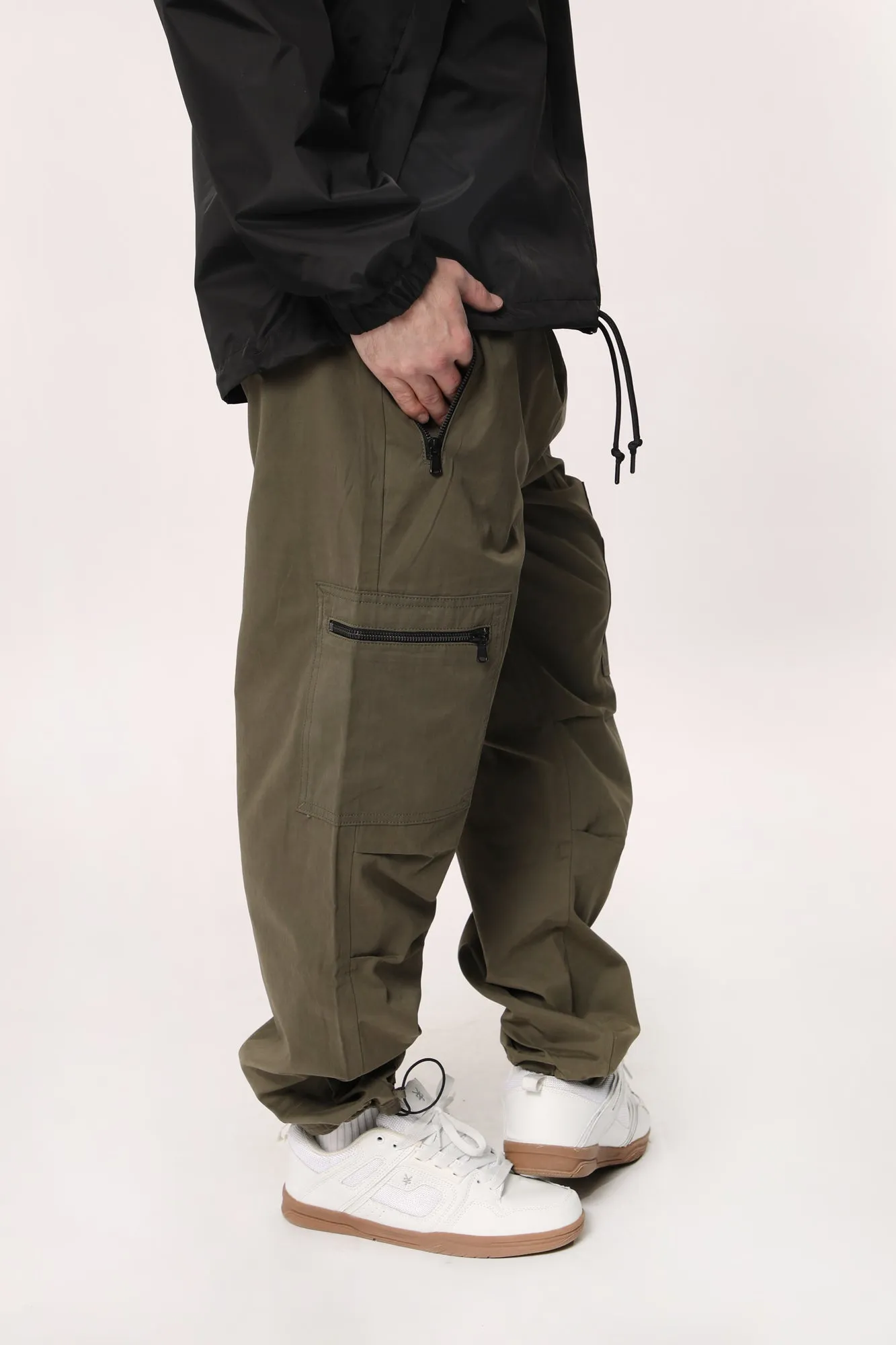 Amnesia Mens Micro Parachute Cargo Jogger