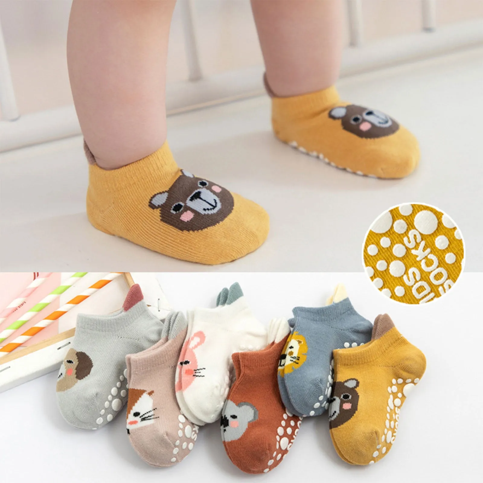 ANIMAL FRIENDS Anti-Slip Socks