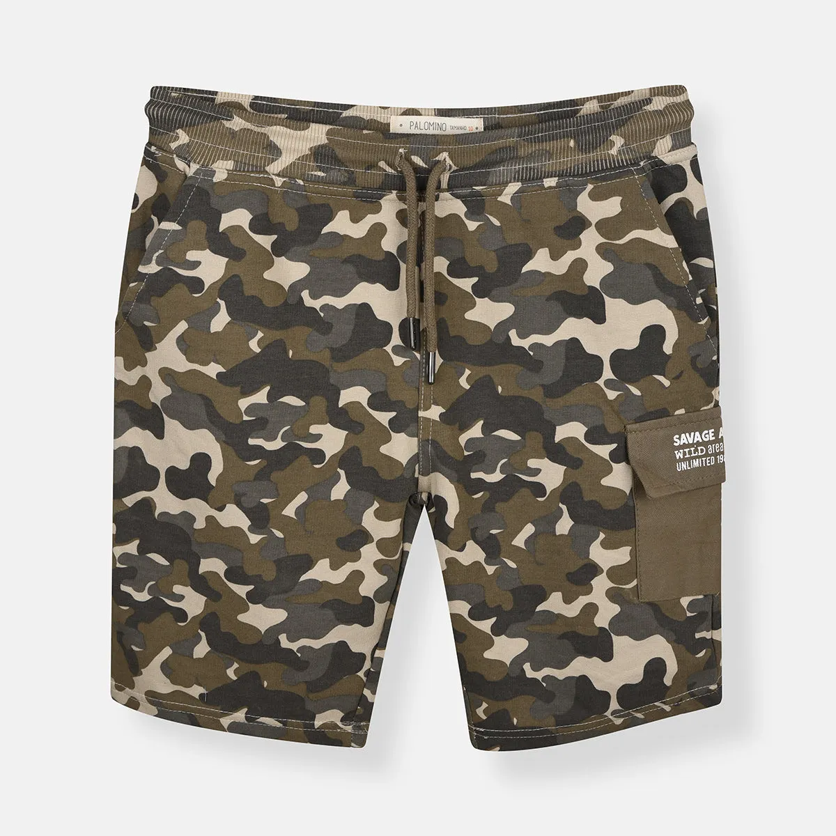 Baby C Cargo Camouflaged Terry Bermuda Shorts 10202