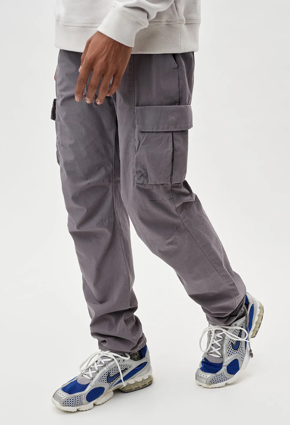 Back Sateen Cargo Pants / Charcoal