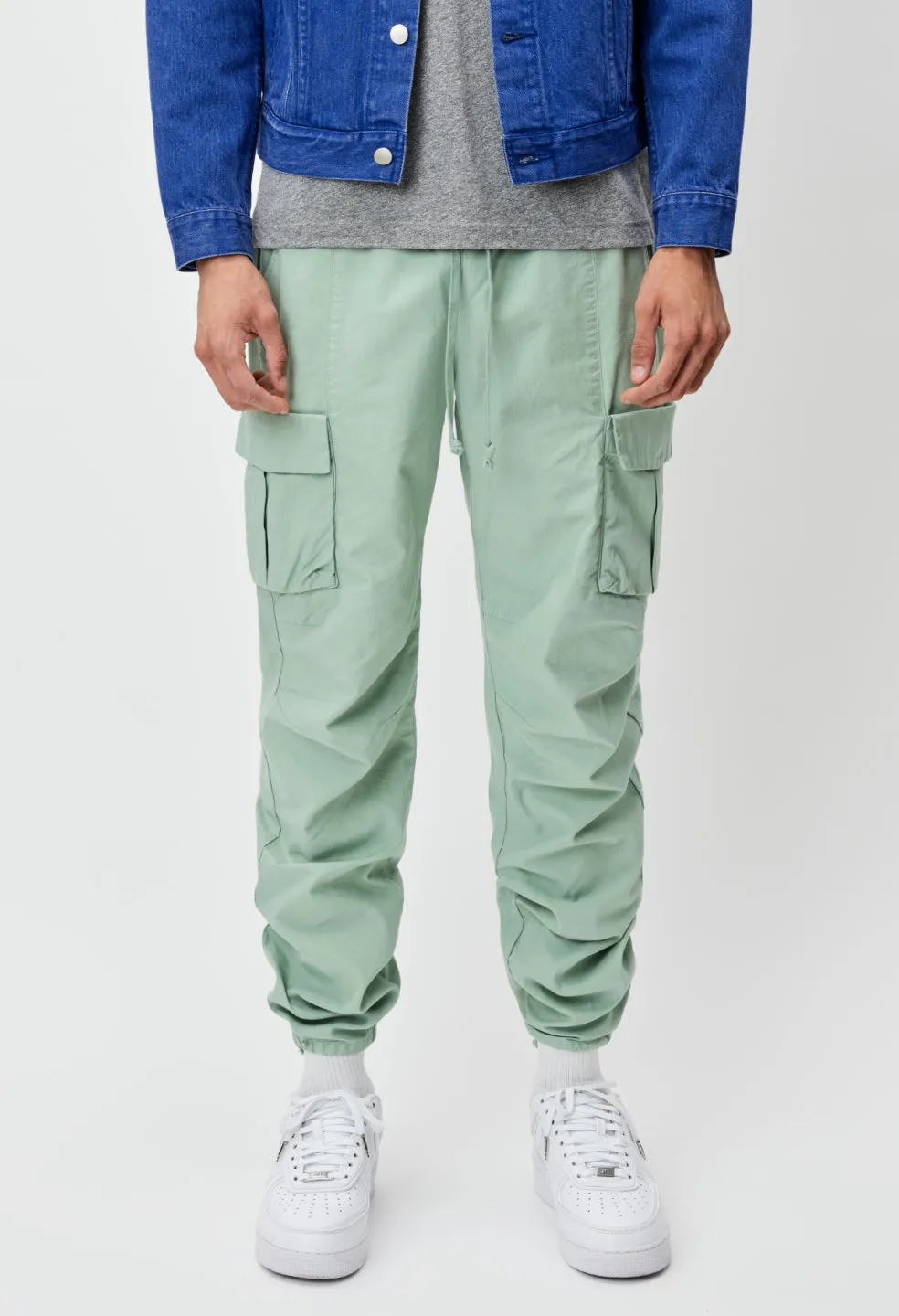 Back Sateen Cargo Pants / Sea Foam