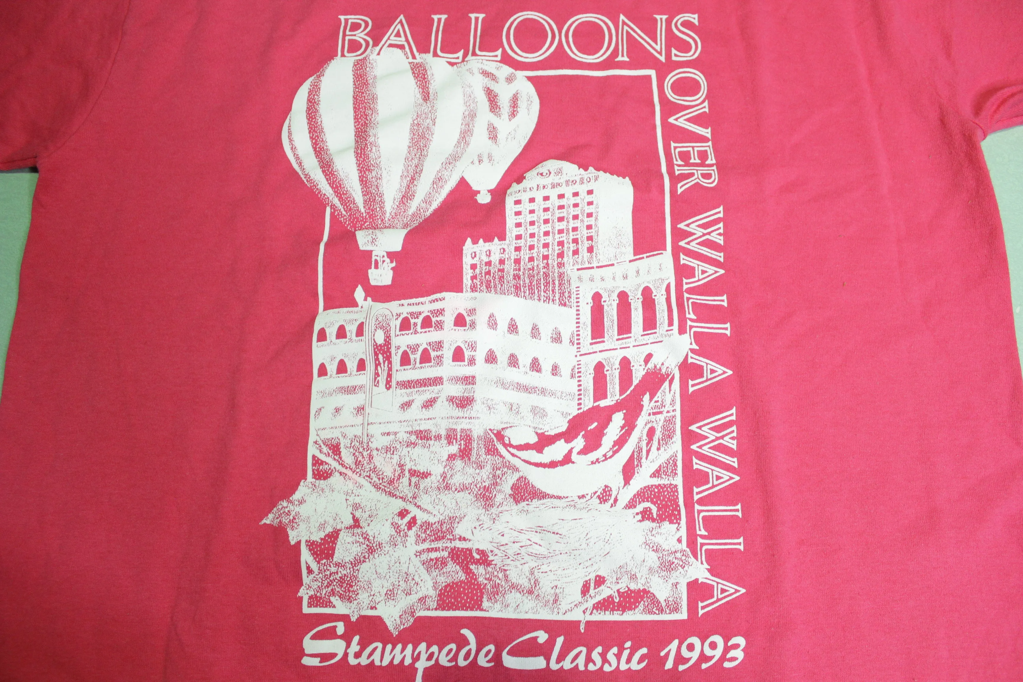 Balloons Over Walla Walla 1993 Classic Hot Air Stampede Vintage 90's Downtown T-Shirt