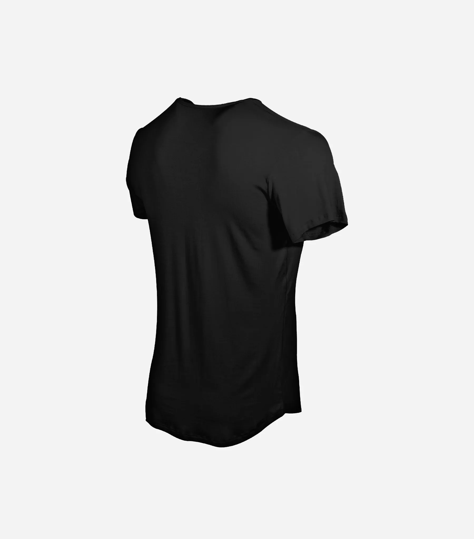 Bamboo Swift Curve-Hem Tee - Black