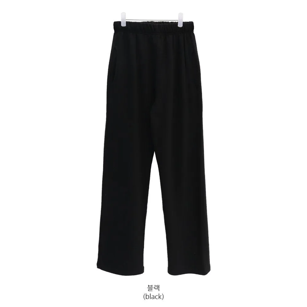 Banded Wide Leg Sweat Pants CCA26