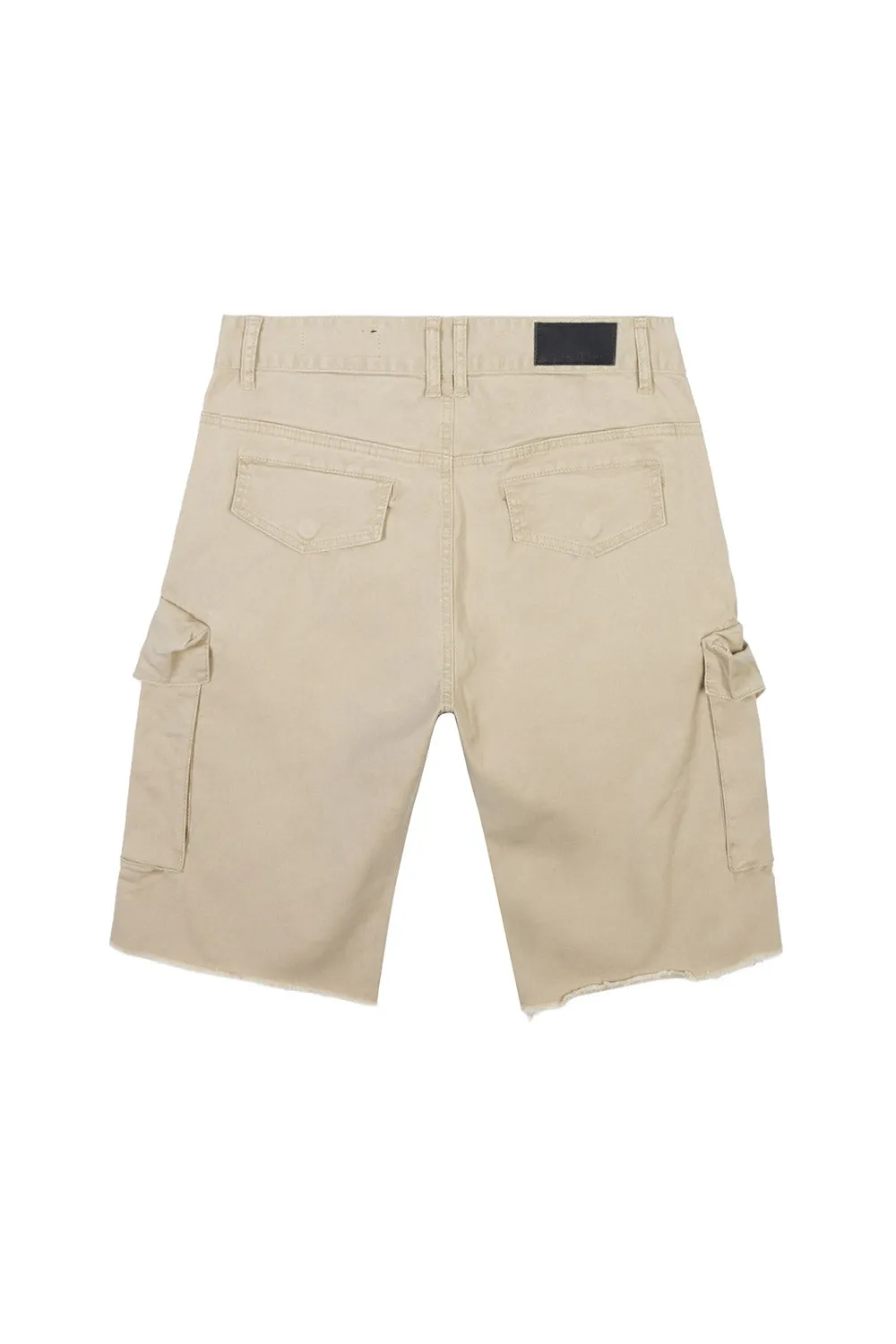 Big and Tall - Garment Washed Twill Cargo Shorts - Sand