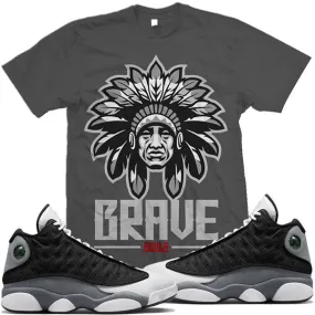 Black Flint 13s Sneaker Tees : Jordan Retro 13 Black Flint Shirt to Match : BRAVE SOUL