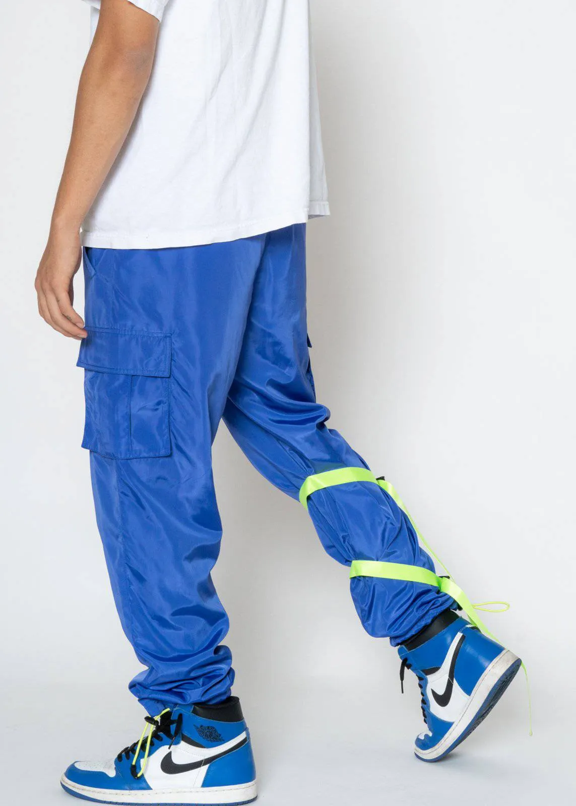 Blank State Men's Swishy Utility Cargo Pants in Royal Blue