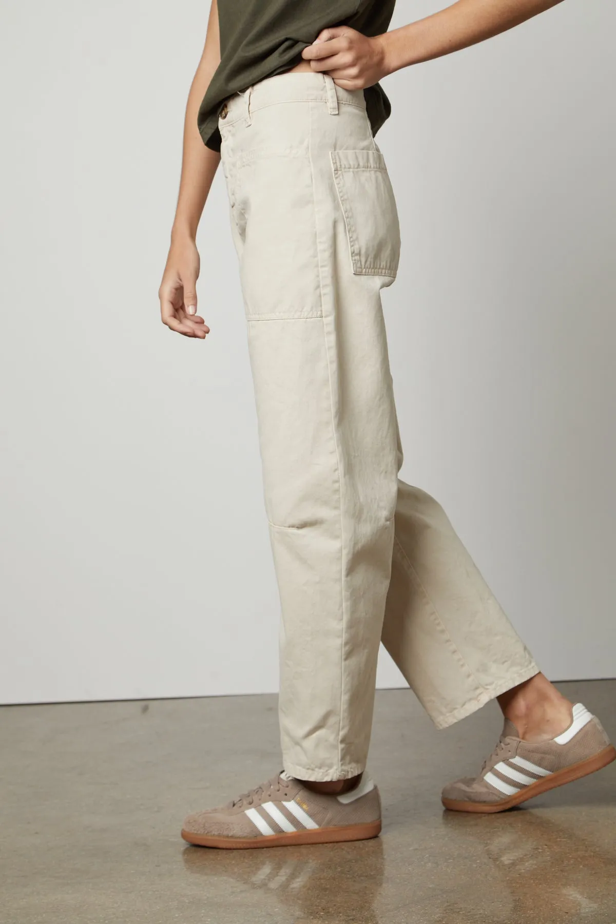 BRYLIE SANDED TWILL UTILITY PANT