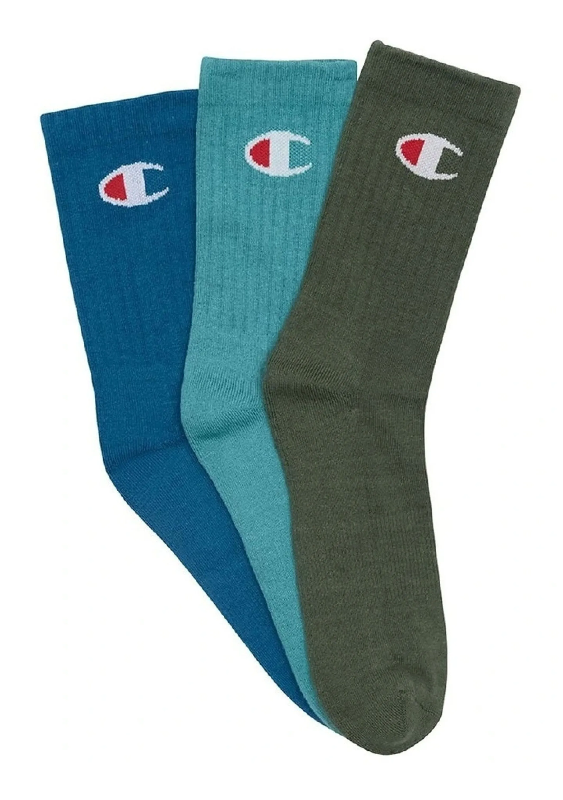 Champion 3 Pack Sports Crew Socks in Multi Colour <br> SXQE3N 05K