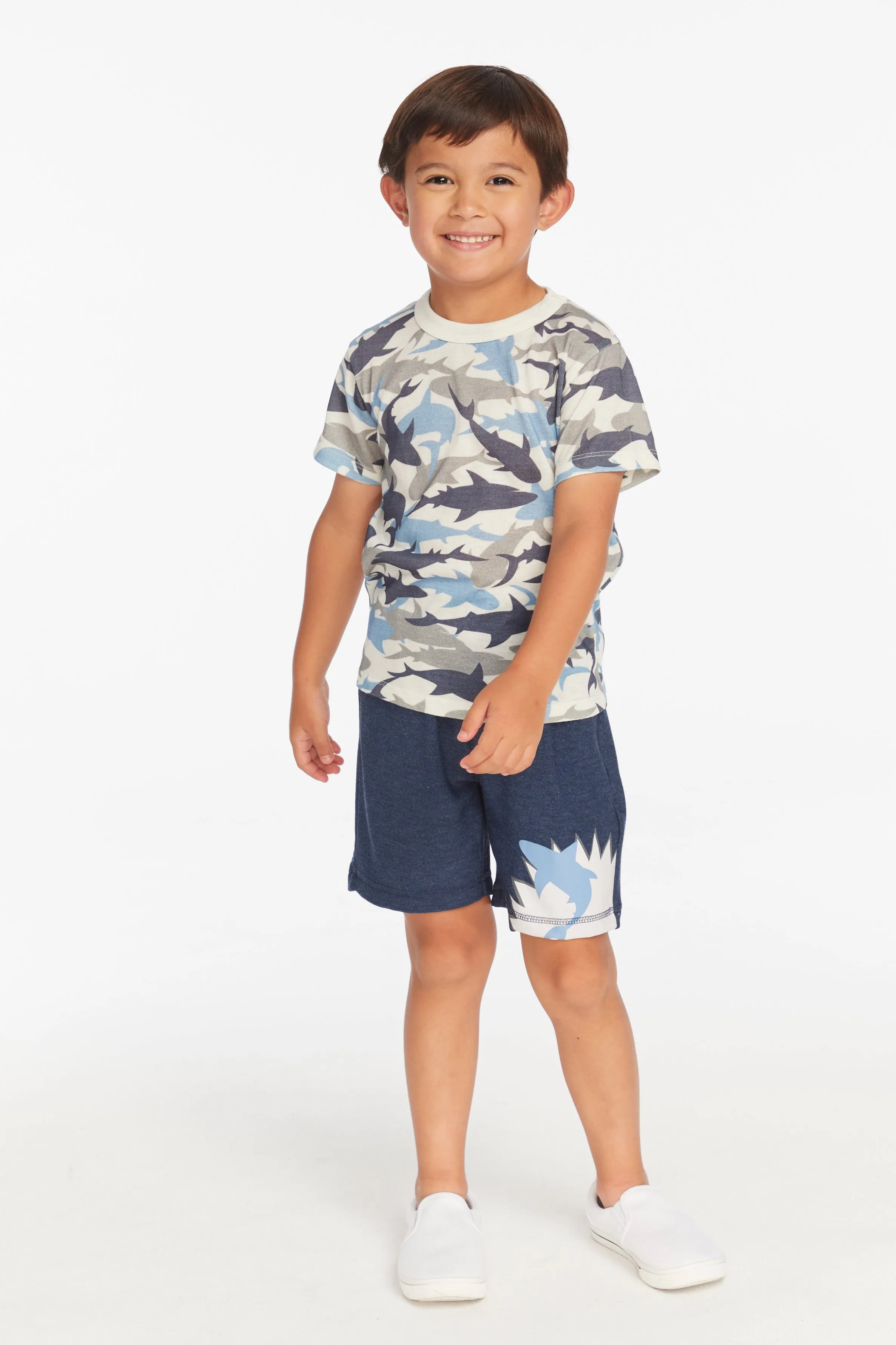 Chaser All Over Camo Shark Boys S/S Tee