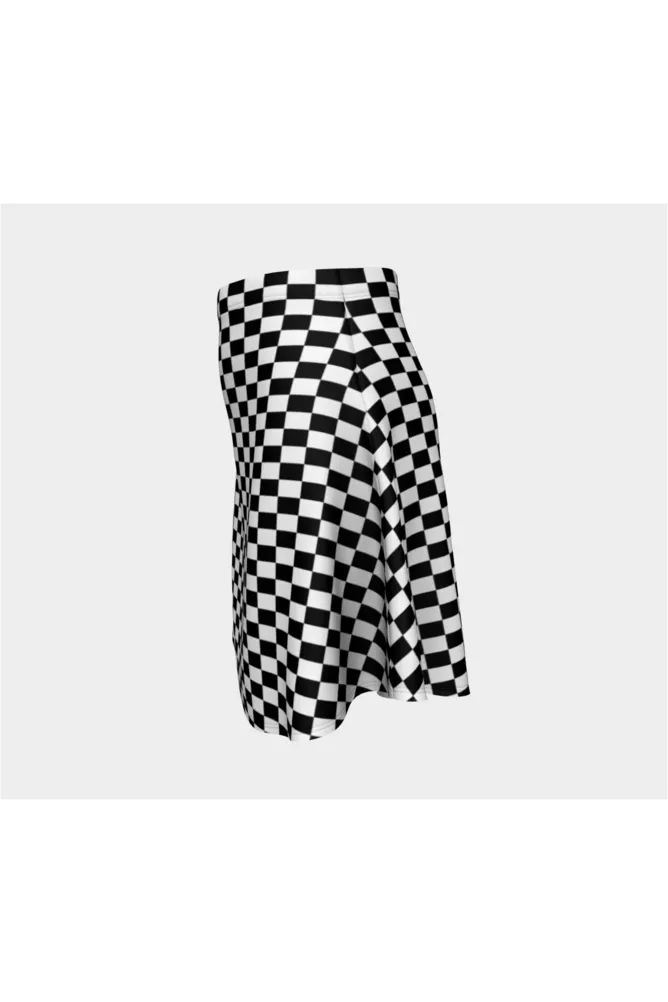 Checkered Flag Flare Skirt