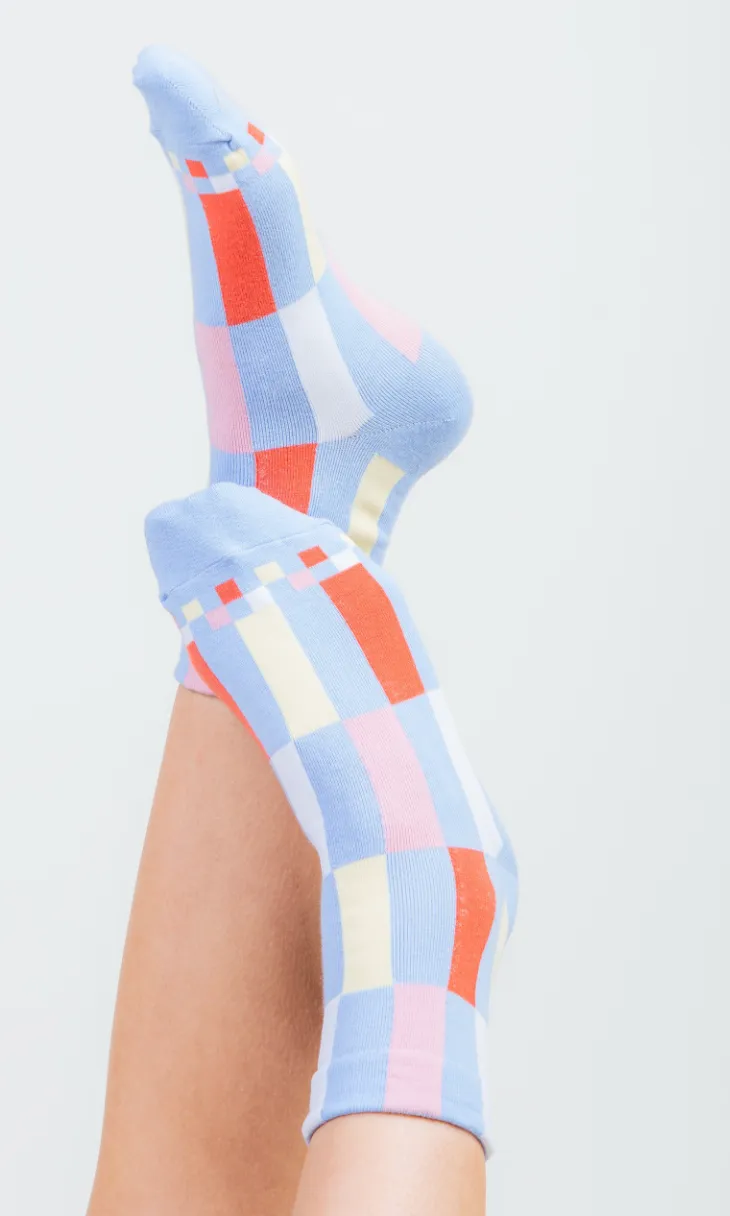 Color Block Quarter Socks