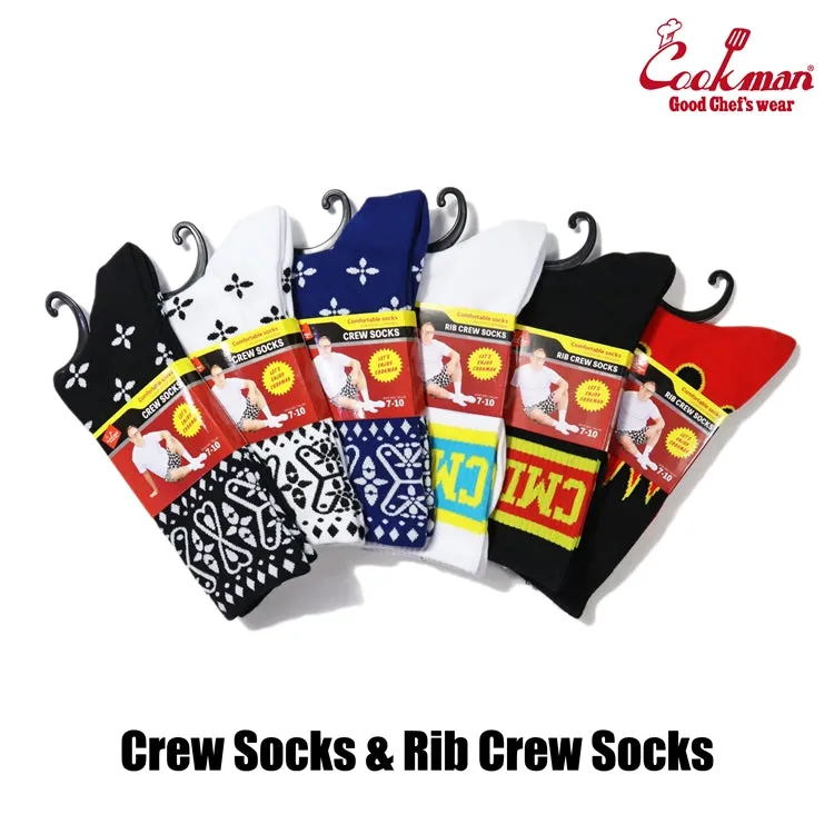 Cookman Crew Socks - Bandanna Cross : White