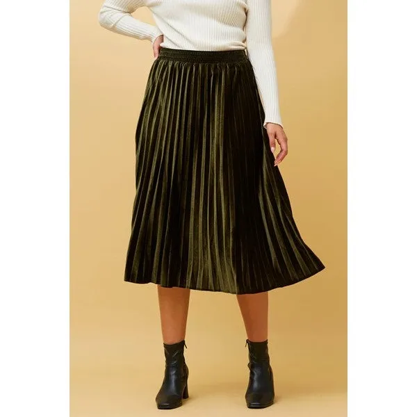 CORY PLEATED MIDI SKIRT