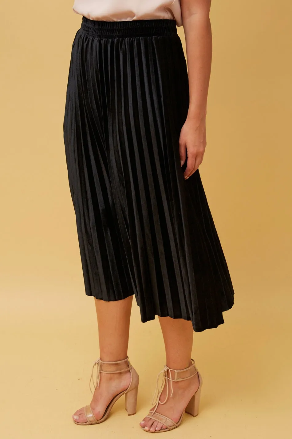 CORY PLEATED MIDI SKIRT