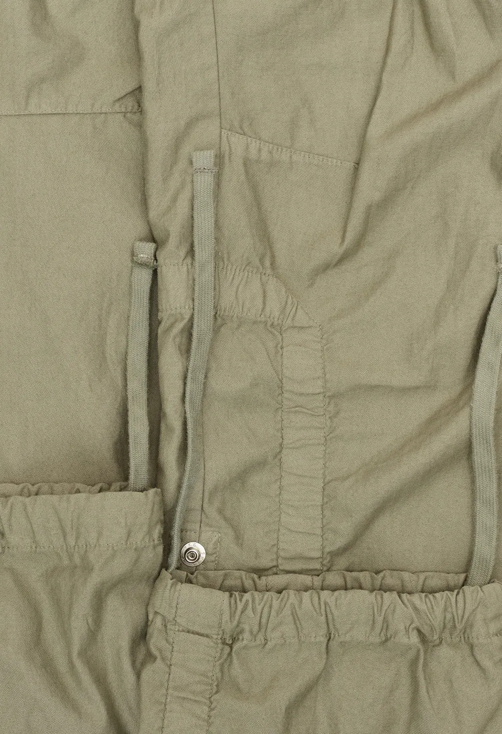 Cotton Poplin Frame Cargo Pants / Olive