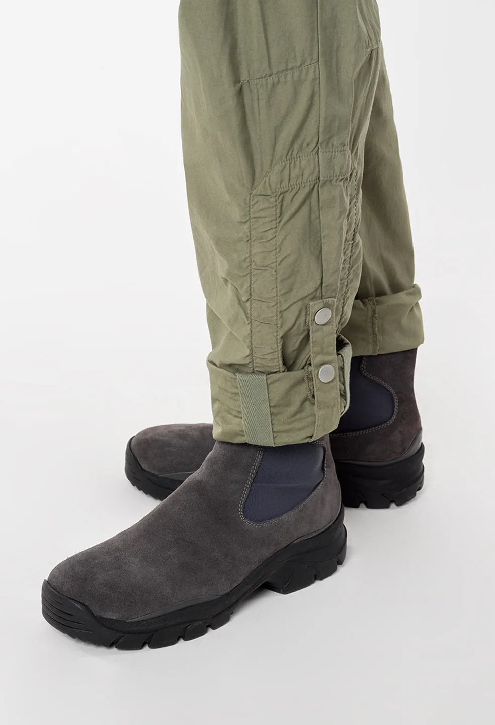 Cotton Poplin Frame Cargo Pants / Olive