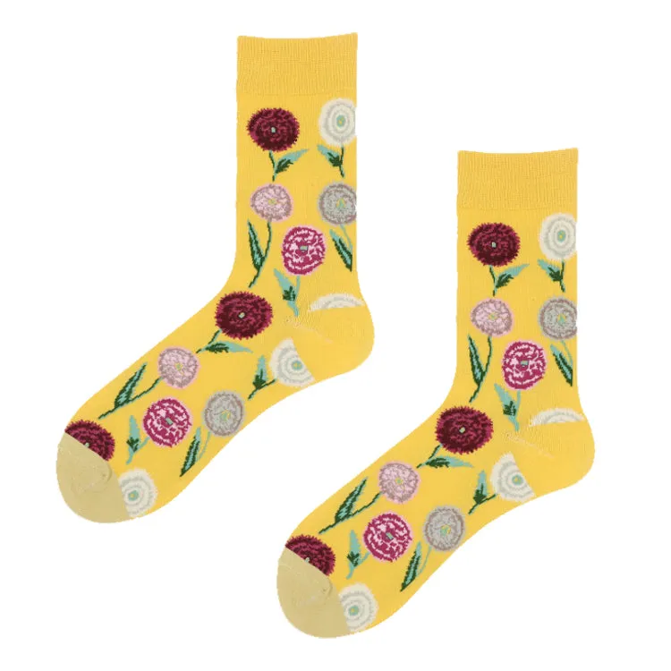 Crew Socks | Funky Socks - Chrysanthemum