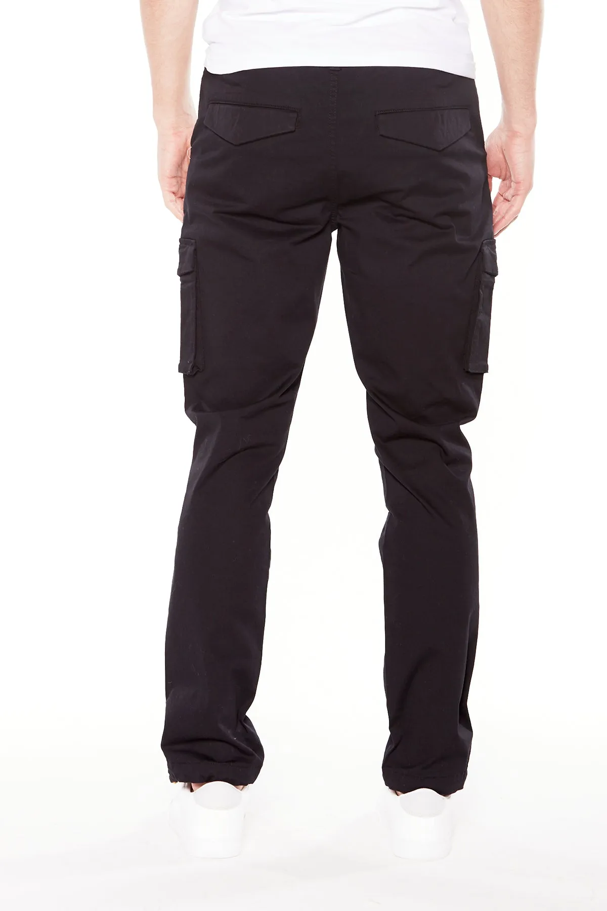 DEAN -  Slim Fit Cargo Chinos (Convertible Joggers) -  Black