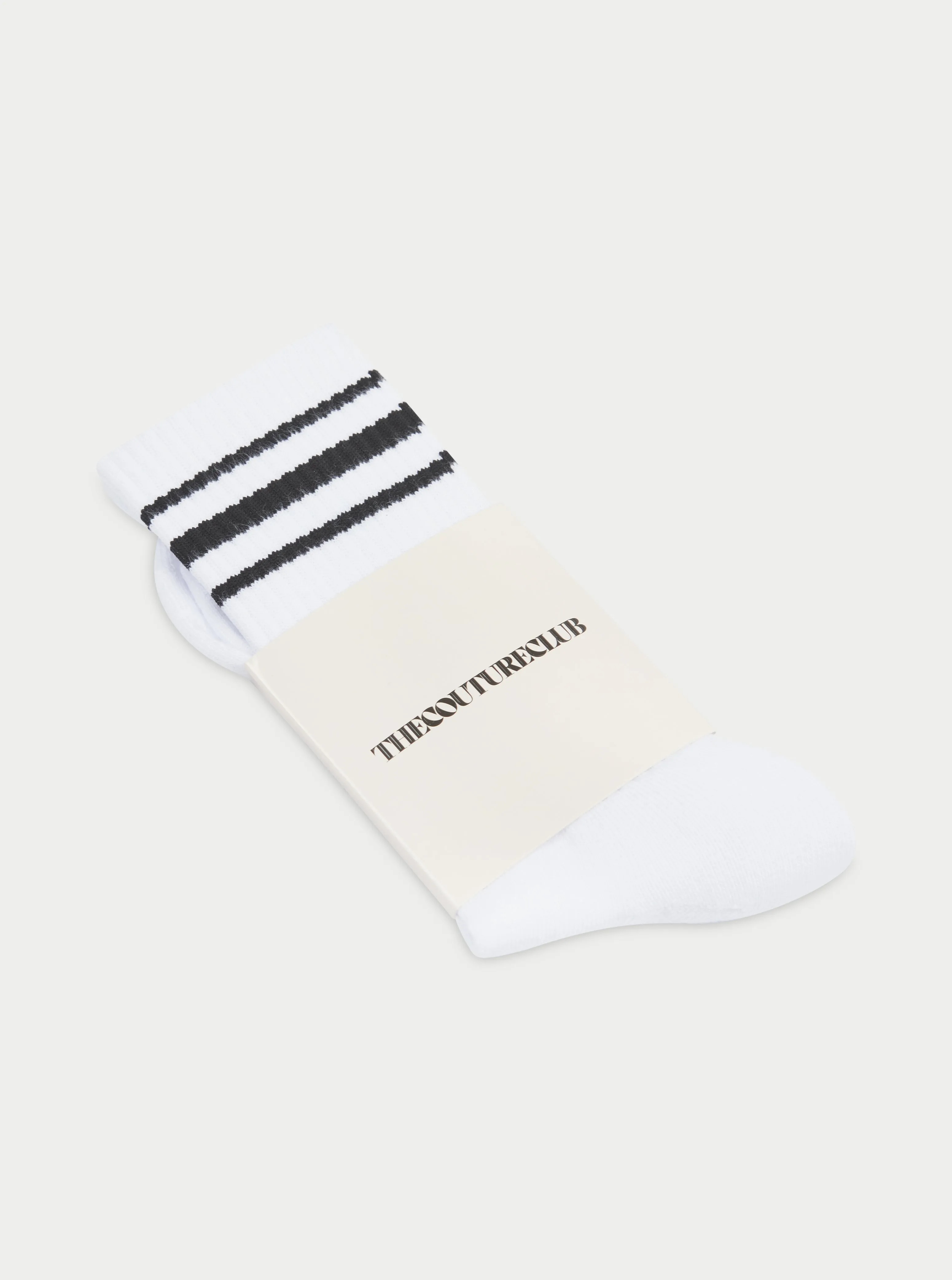 EMBLEM STRIPE SPORTS SOCK - BLACK