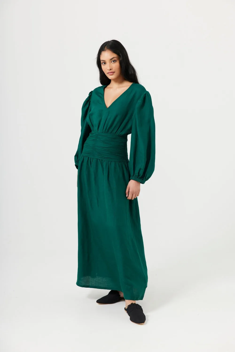 EMILIA MAXI DRESS EMERALD