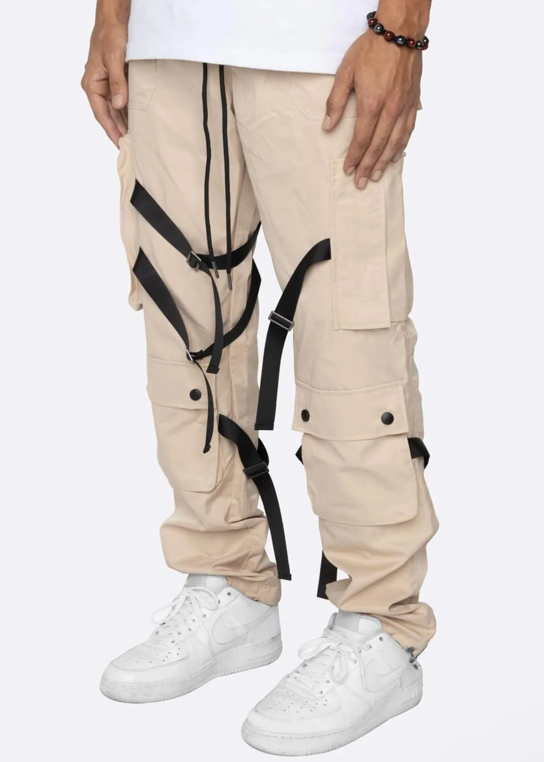 Eptm Tayhwa Khaki Strap Cargo Pants