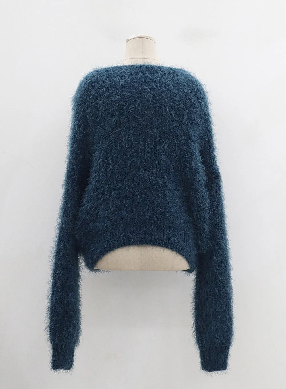 Faux Fur V-Neck Sweater OD21