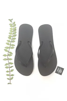 Filli London Naked Flip Flops - Black