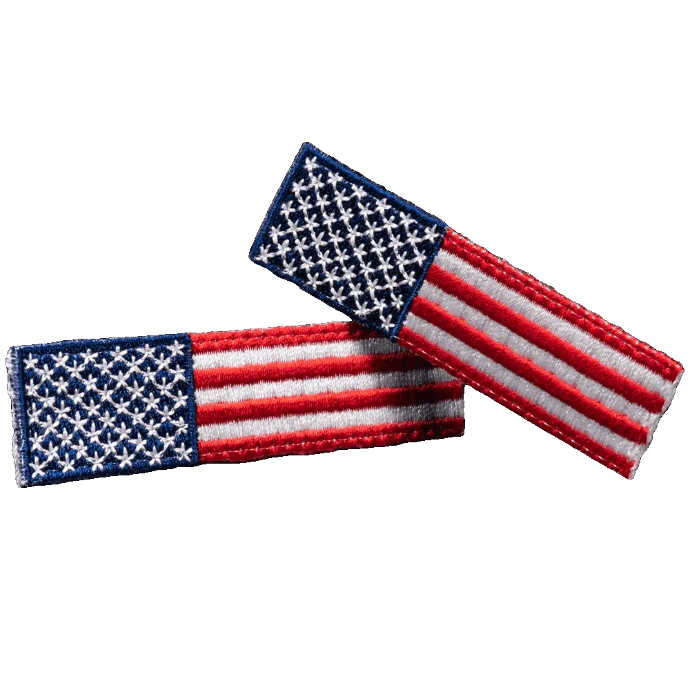 Floperator Embroidered U.S. Flag Patch Set