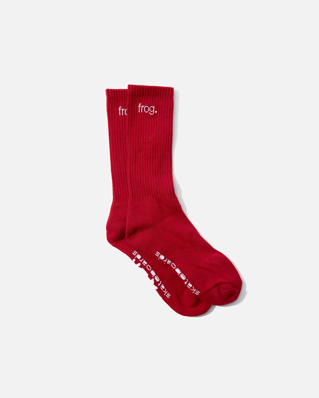 Frog Socks - Dark Red