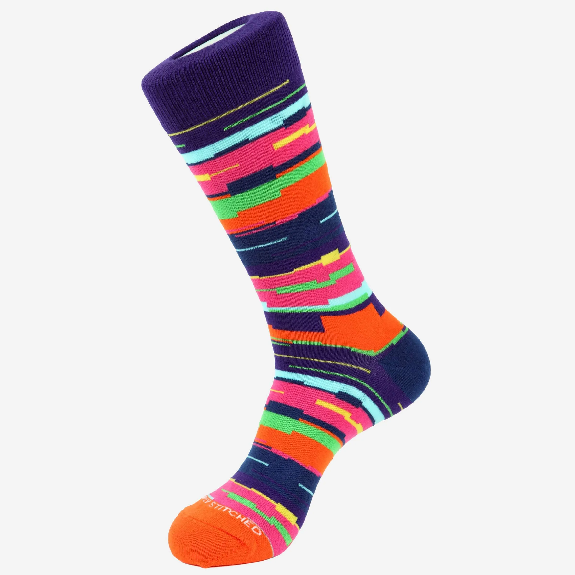 Glitch Stripe Socks