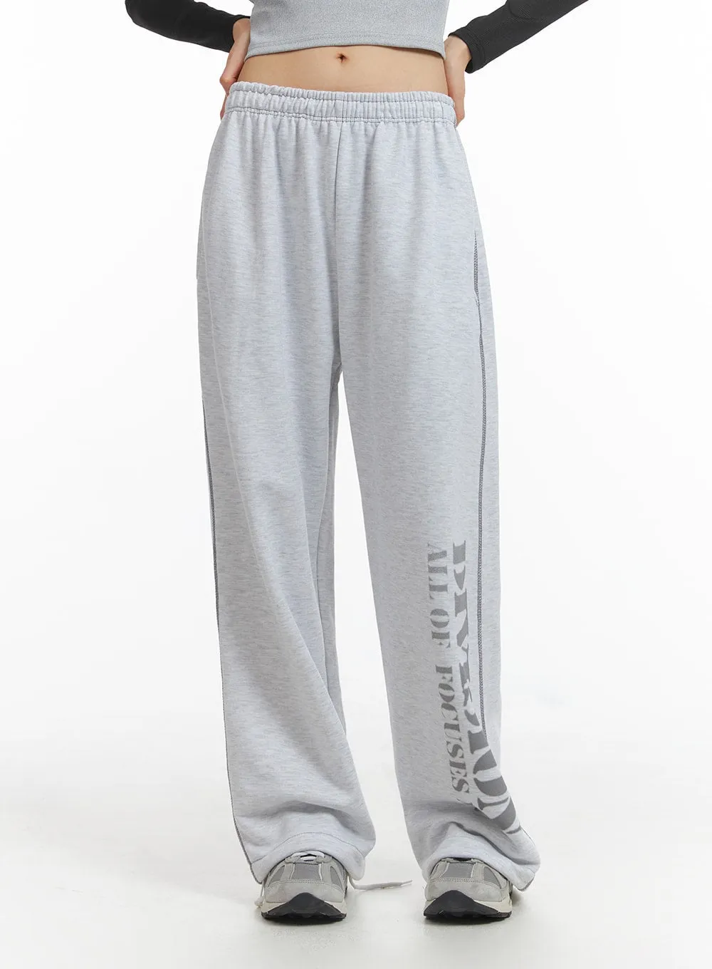 Graphic Lettering Sweatpants (UNISEX) CJ412