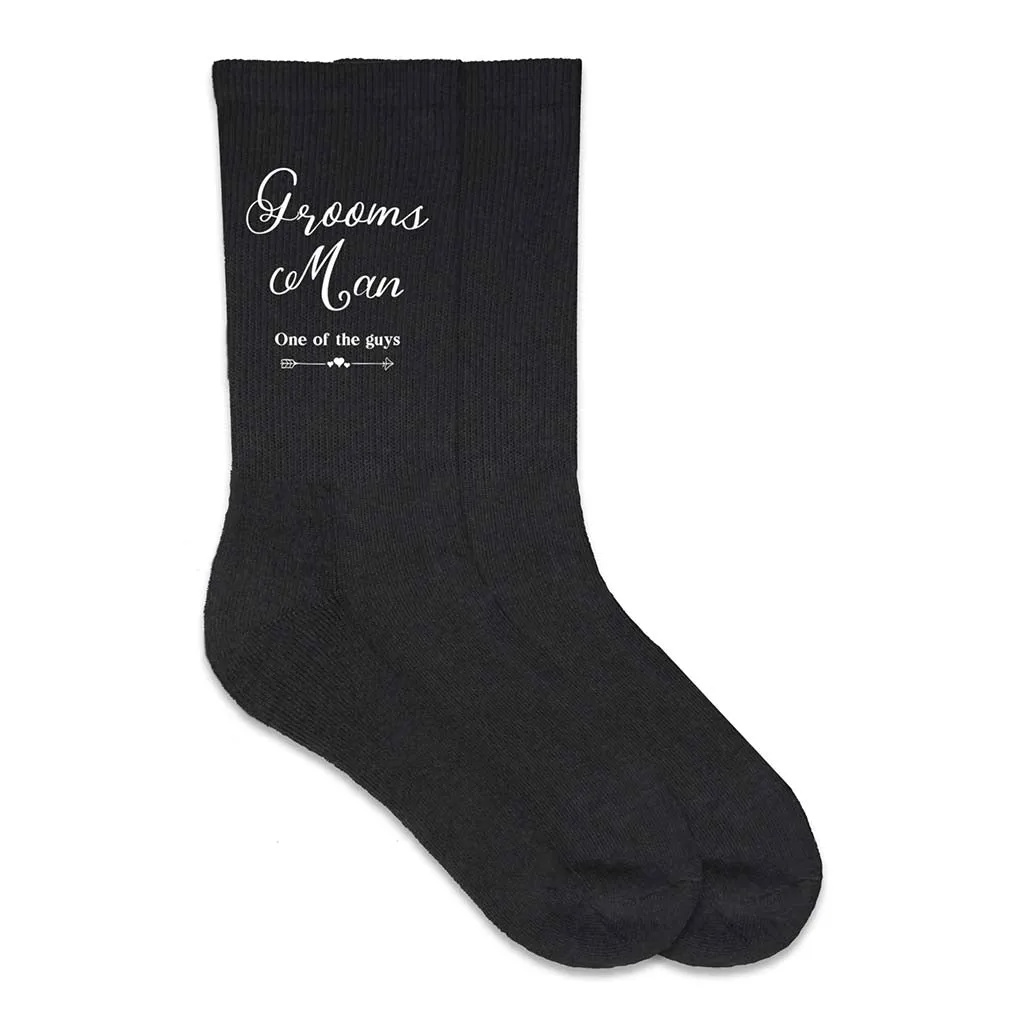 Groomsmen Wedding Party Socks with Fun Saying