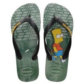 Havaianas Simpsons Mens Green Flip-Flops