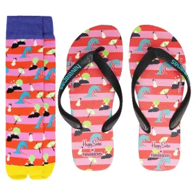 Havaianas x Happy Socks Pink Womens Flip-Flops