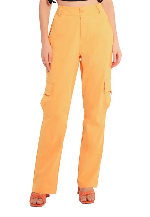 high waist cargo pants