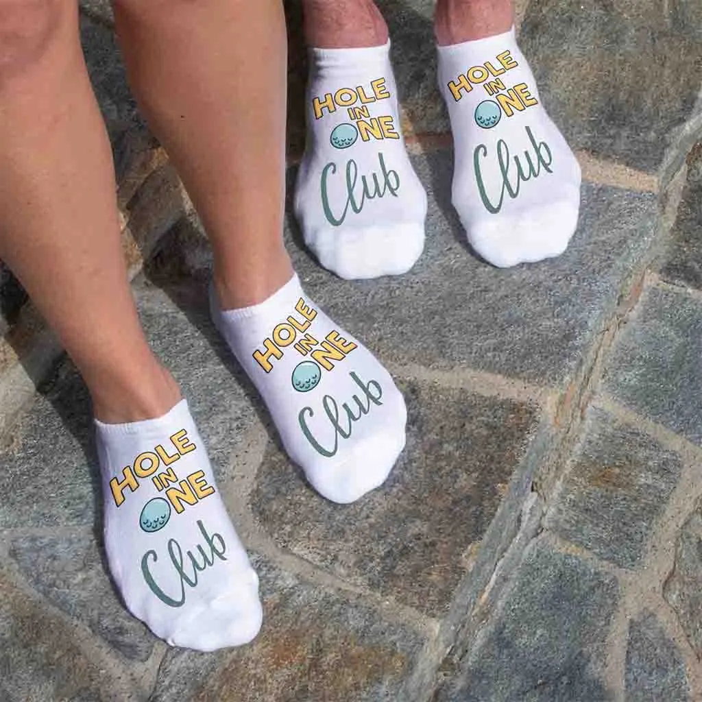 Hole in One Club No Show Socks for Him and Her