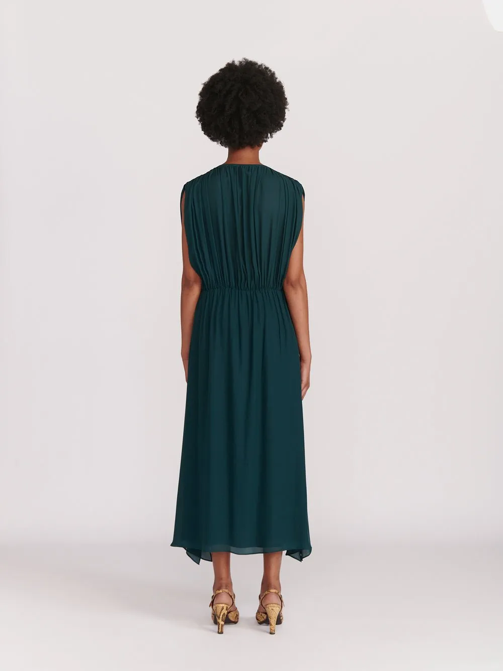 INDRESS - Dress Citron in Forest Green