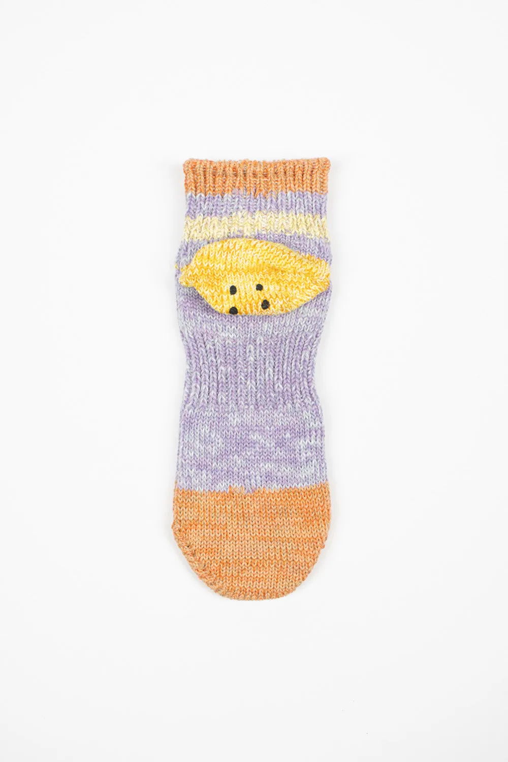 Ivy Rainbowy Happy Heel Short Socks Purple