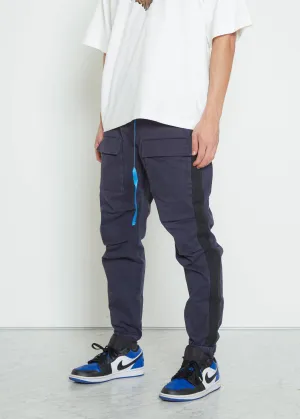 Konus Men's Woven Jogger with Tape in Navy