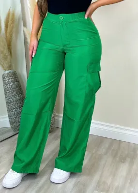 Let's Talk About It Cargo Pants Kelly Green